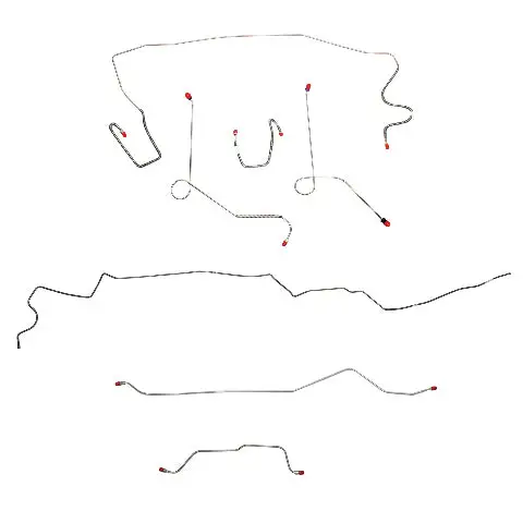 Mopar A Body Complete Brake Line Kit; Fine Lines-CBK0576SS