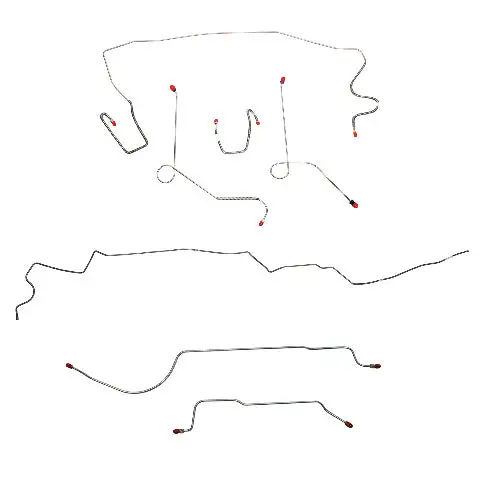 Mopar A Body Complete Brake Line Kit; Fine Lines-CBK0577SS