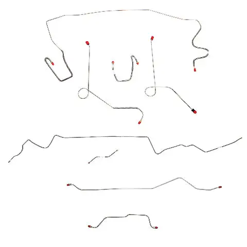 Mopar A Body Complete Brake Line Kit; Fine Lines-CBK0579SS