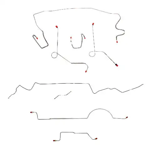Mopar A Body Complete Brake Line Kit; Fine Lines-CBK0591SS