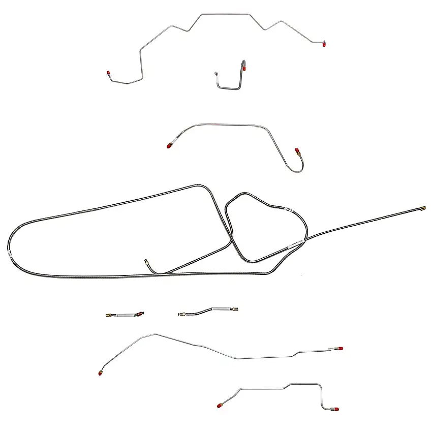 Mopar B Body Complete Brake Line Kit; Fine Lines-CBK0639SS