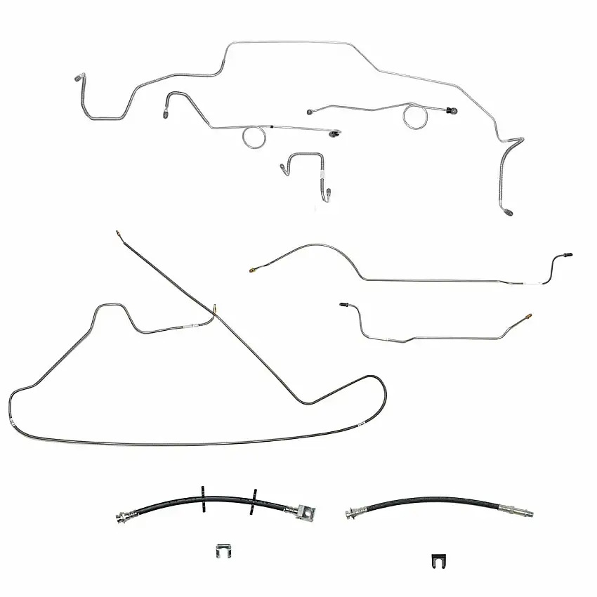 Complete Brake Line & Hose Kit For 68-70 Dodge Charger Mopar B-Body - BLH117SS