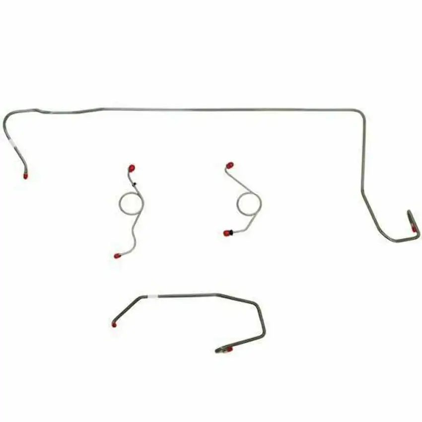 1974 Dodge Challenger Front Brake Line Kit Power Disc Brakes Stainless EKT7403SS