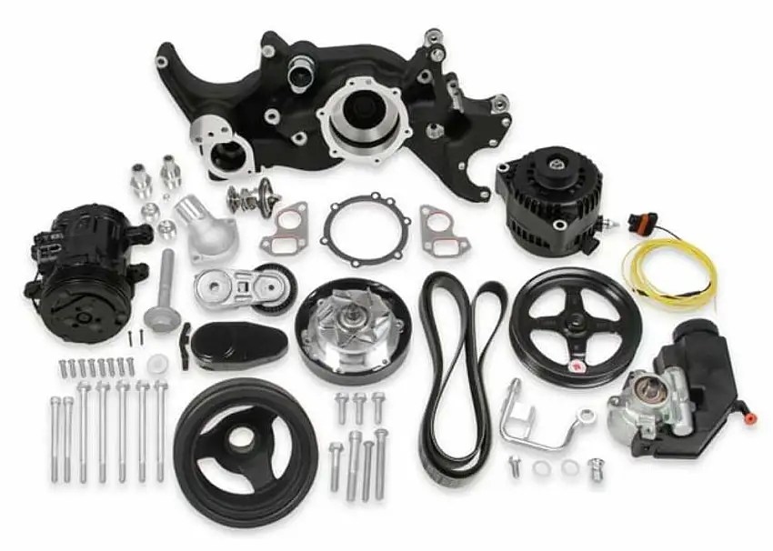 HOLLEY 20-185BK Mid-Mount Complete LS Accessory Drive System