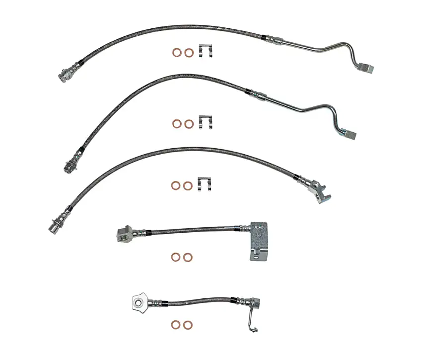 Complete Brake Hose Kit For 2000-04 Ford F-250/F-350 Super Duty 4WD AWABS HSK0020OM