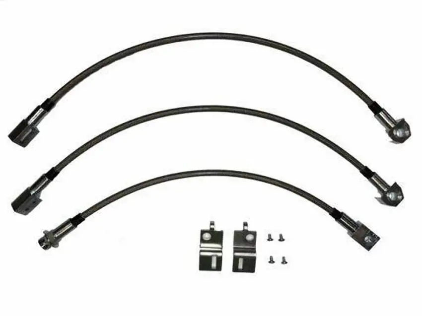 Brake Hose Kit For 68-69 Mopar B-Body w/ Dana Kit Braided Stainless Fine Lines