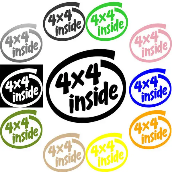 Decal, DEC-4X4 - Jeep 4X4 Inside Decal