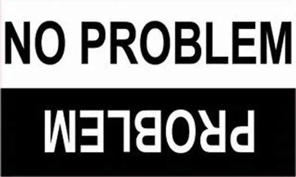 PROBLEM/NO PROBLEM DECAL