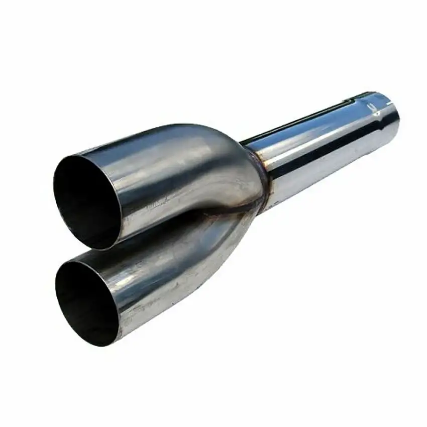 Dual Muffler Pipe 4in. Inlet/Outlet 27.5in. Overall; T409 - MDDS927