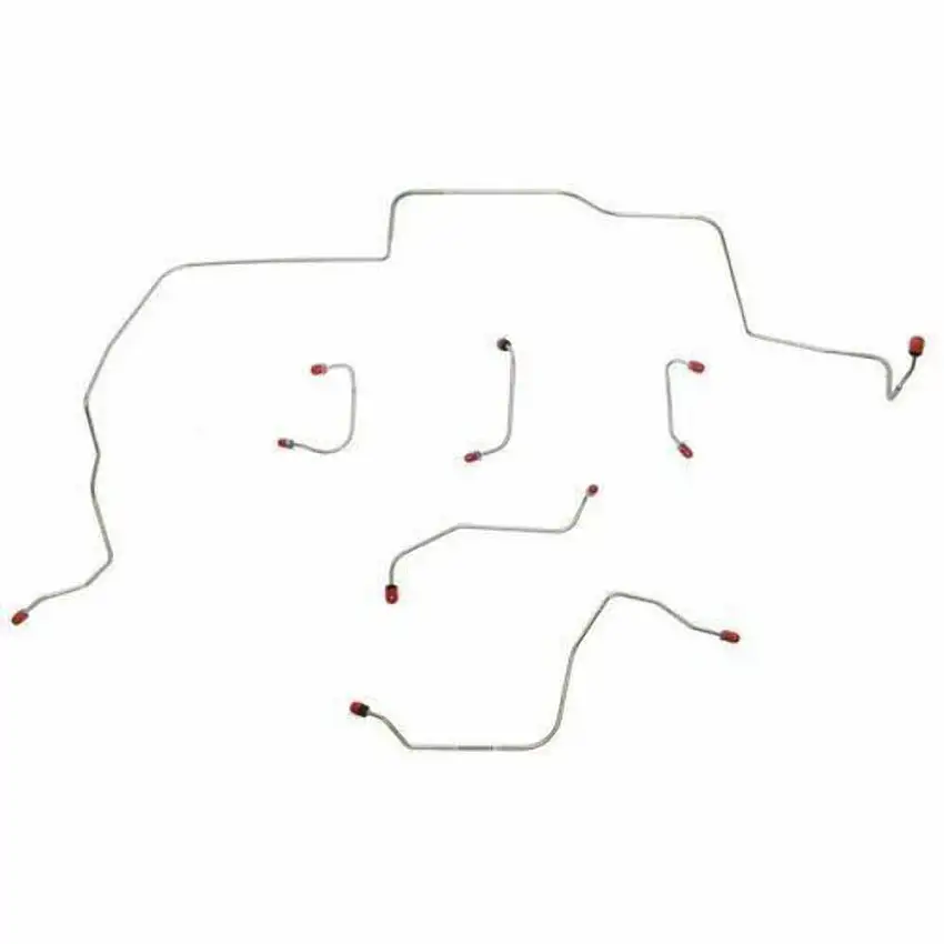1968-69 Ford Mustang Front Brake Line Kit Power Disc Brakes 6 Piece - ZKT6803SS