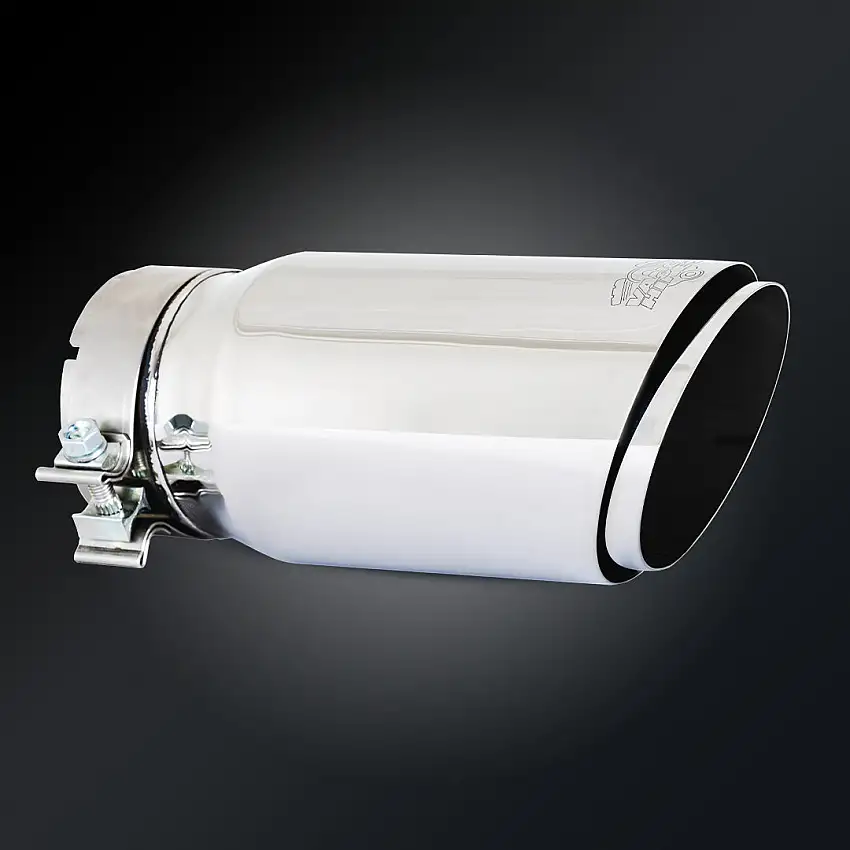 4 x 5 x12 Polished Twin Slash Universal Exhaust Tip 26912
