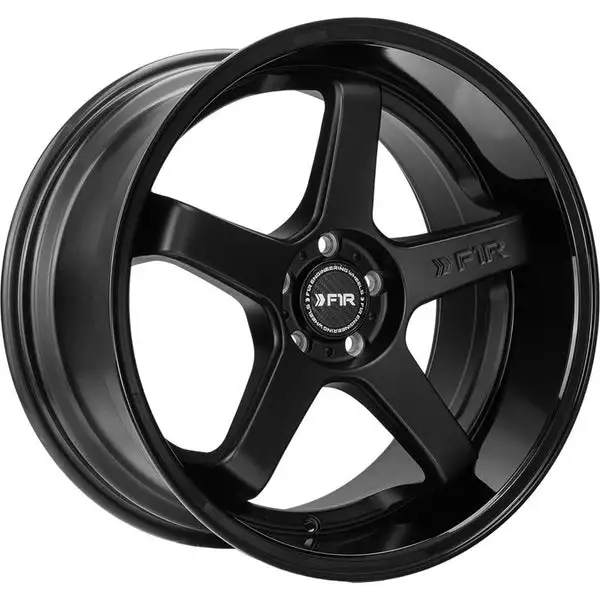 F1R FC5 18x8.5 - Matte Black/Gloss Black Lip Wheel